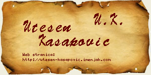 Utešen Kasapović vizit kartica